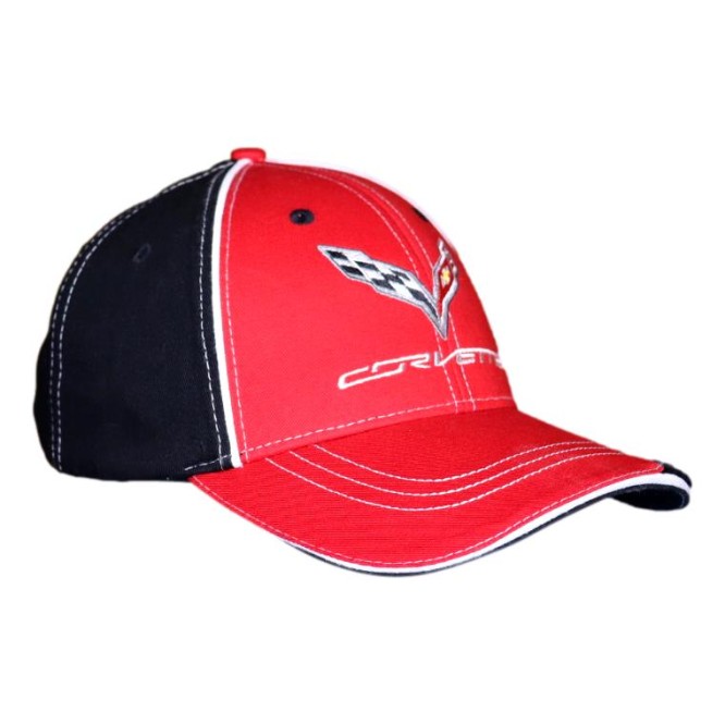 Corvette-cap-red-black right